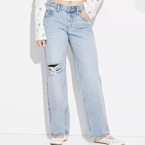 Wild Fable Wide Leg High Rise Denim Jeans